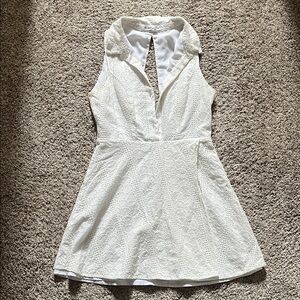 BCBGeneration White Textured Mini Dress
